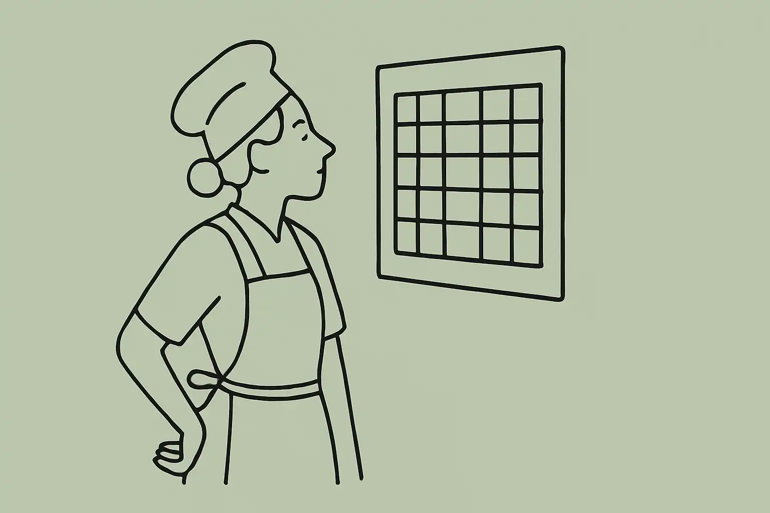 Une restauratrice regarde le planning de son équipe dans une cuisine indépendante à Montréal