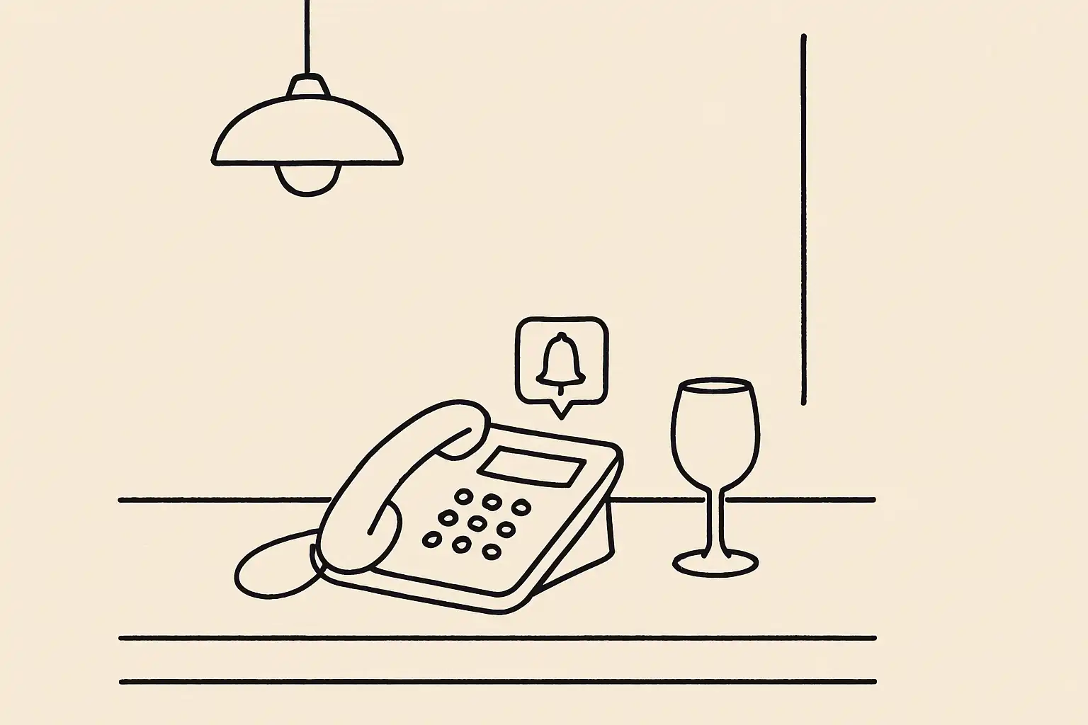 Rappel de réservation sur un téléphone dans un restaurant