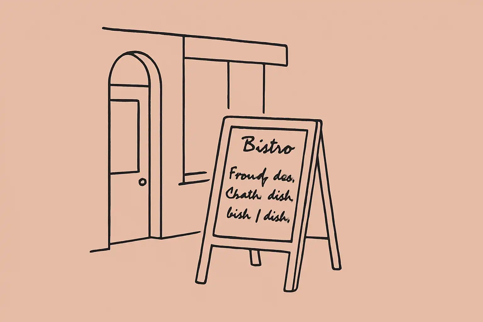 A bilingual chalkboard menu outside a Montreal restaurant showing French and English dish names