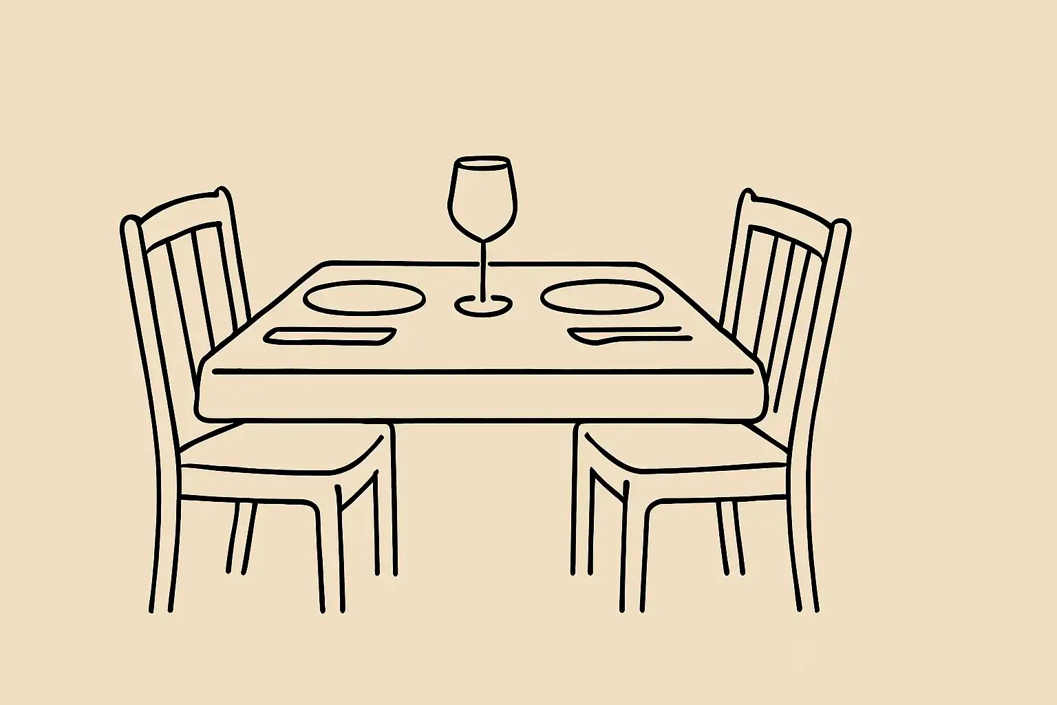 Empty restaurant table set for dinner, representing a no-show reservation